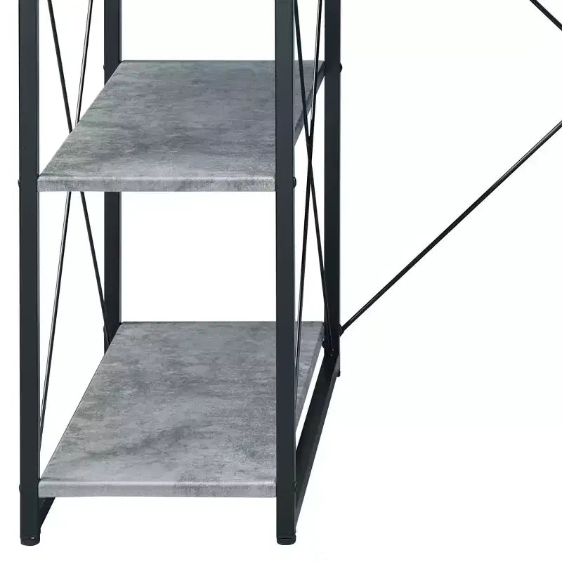 Okak 47IN Scrivania Multifunzione per Computer con Ampio Spazio di Archiviazione, Scrivania Regolabile in Altezza con Struttura in Metallo, Scrivania da Ufficio per Soggiorno, Sala Lettura, Studio