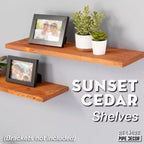 RESTORE Mensola in Legno di Cedro Sunset da 24 pollici (Solo Legno) di Pipe Decor