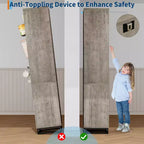 Mobiletto contenitore alto 178 cm con base con struttura in metallo e ripiani regolabili, mobiletto contenitore aperto autoportante per bagno, soggiorno