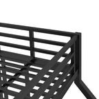 Bellemave Letto a castello Twin XL su Queen con scaletta e ringhiera di sicurezza, telaio del letto a castello resistente e silenzioso per adolescenti e adulti, nero
