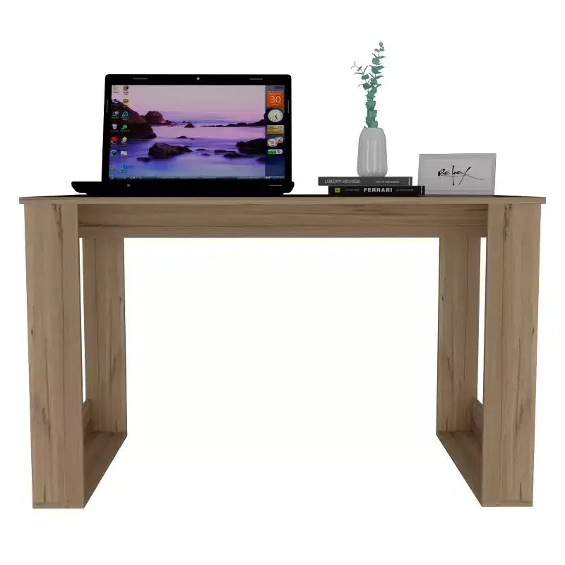 GDFStudio Aurora Scrivania Industriale in Legno per Computer