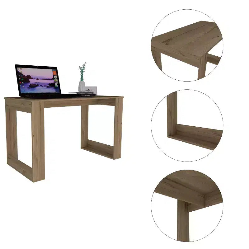 GDFStudio Aurora Scrivania Industriale in Legno per Computer