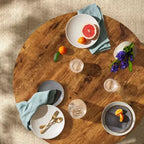 Best Choice Products Tavolo da pranzo rotondo Mid-Century Modern 35,5 pollici, tavolo da pranzo per casa o cucina con gambe in acciaio con finitura in legno