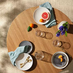 Best Choice Products Tavolo da pranzo rotondo Mid-Century Modern 35,5 pollici, tavolo da pranzo per casa o cucina con gambe in acciaio con finitura in legno