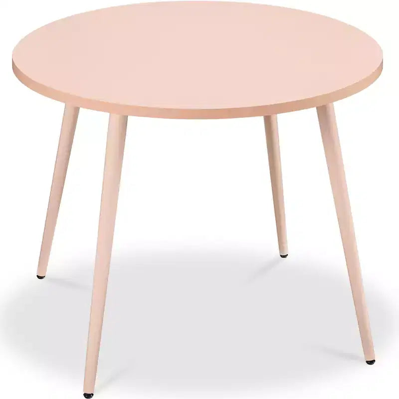 Best Choice Products Tavolo da pranzo rotondo Mid-Century Modern 35,5 pollici, tavolo da pranzo per casa o cucina con gambe in acciaio con finitura in legno