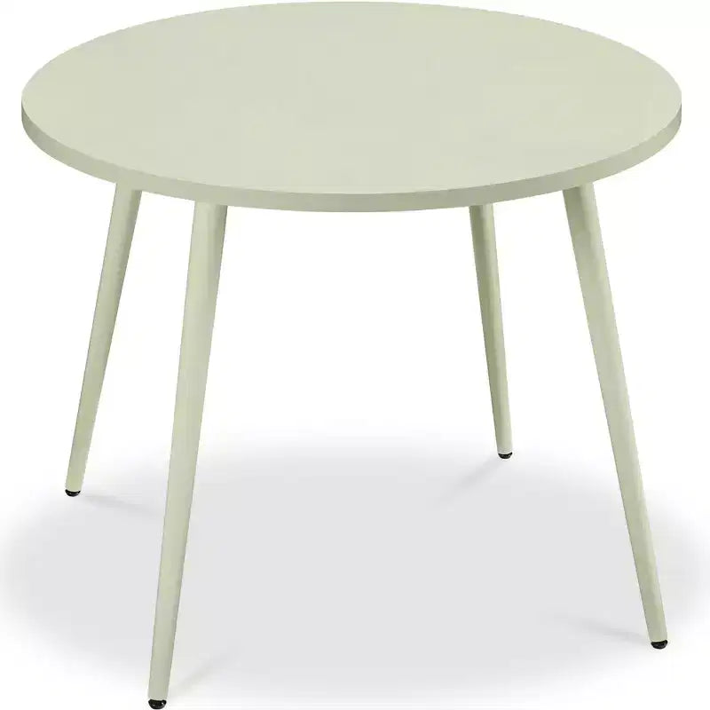 Best Choice Products Tavolo da pranzo rotondo Mid-Century Modern 35,5 pollici, tavolo da pranzo per casa o cucina con gambe in acciaio con finitura in legno