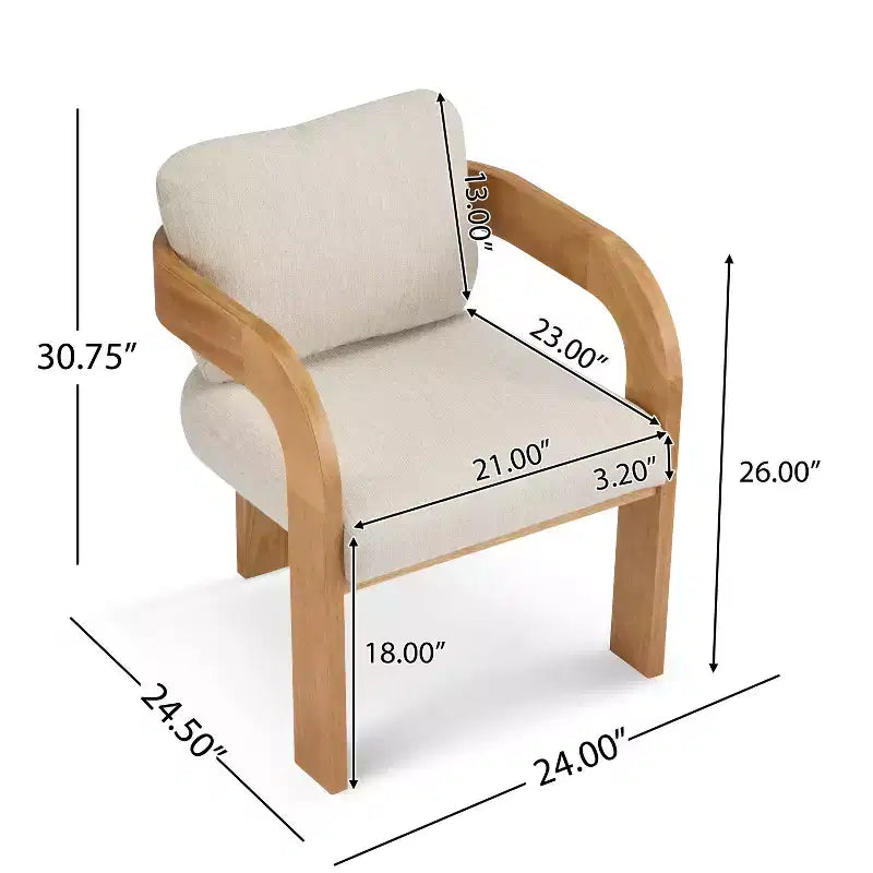 Sedie da pranzo moderne ed eleganti Okak per cucina e sala da pranzo, set di 2 sedie imbottite piccole in tessuto bouclé