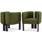 Sedie da pranzo moderne ed eleganti Okak per cucina e sala da pranzo, set di 2 sedie imbottite piccole in tessuto bouclé