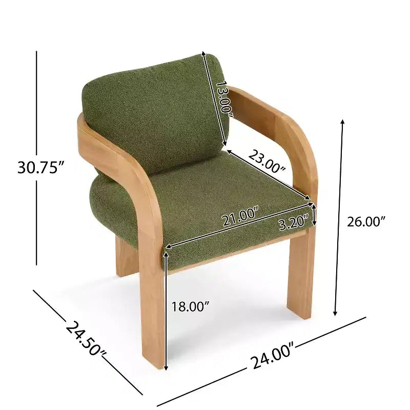 Sedie da pranzo moderne ed eleganti Okak per cucina e sala da pranzo, set di 2 sedie imbottite piccole in tessuto bouclé