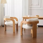 Sedie da pranzo moderne ed eleganti Okak per cucina e sala da pranzo, set di 2 sedie imbottite piccole in tessuto bouclé