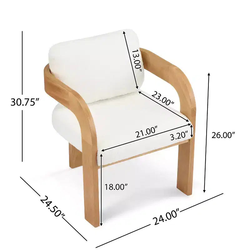 Sedie da pranzo moderne ed eleganti Okak per cucina e sala da pranzo, set di 2 sedie imbottite piccole in tessuto bouclé