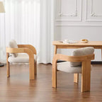 Sedie da pranzo moderne ed eleganti Okak per cucina e sala da pranzo, set di 2 sedie imbottite piccole in tessuto bouclé