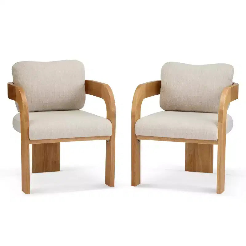 Sedie da pranzo moderne ed eleganti Okak per cucina e sala da pranzo, set di 2 sedie imbottite piccole in tessuto bouclé