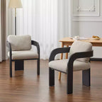 Okak Modern Stylish Design Home Dining Chairs for Kitchen Dining Room,Small Boucle Upholstered Seating Dining Chair Set of 2