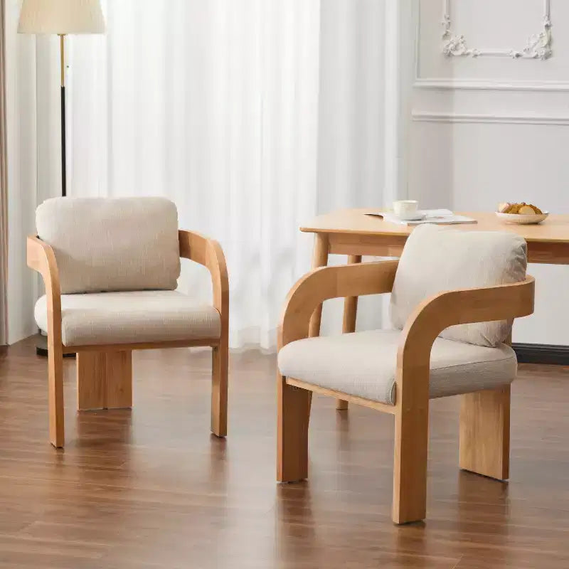 Sedie da pranzo moderne ed eleganti Okak per cucina e sala da pranzo, set di 2 sedie imbottite piccole in tessuto bouclé