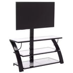 Mobile TV a pannello piatto 3-in-1 Aiden - Nero - SEI