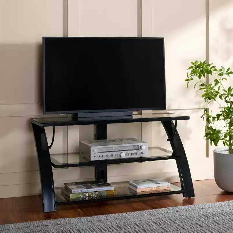 Mobile TV a pannello piatto 3-in-1 Aiden - Nero - SEI