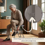 Sgabello pieghevole senza schienale Lavish Home da 45 cm con capacità di 102 kg