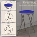 Sgabello pieghevole senza schienale Lavish Home da 45 cm con capacità di 102 kg