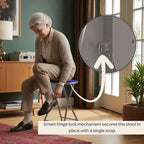 Sgabello pieghevole senza schienale Lavish Home da 45 cm con capacità di 102 kg