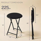 Sgabello pieghevole senza schienale Lavish Home da 45 cm con capacità di 102 kg