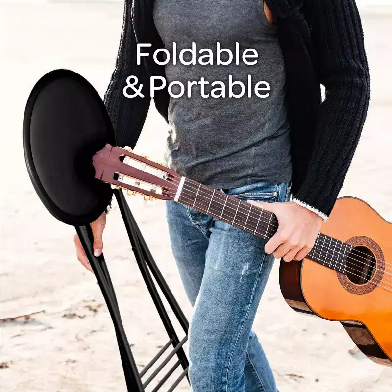 Sgabello pieghevole senza schienale Lavish Home da 45 cm con capacità di 102 kg