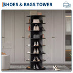 Torre Girevole 360, Organizzatore di Scarpe Verticale Rotante a Carosello, Porta Scarpe Rotondo
