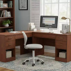Sedia da scrivania FurnitureR senza braccioli con ruote, sedia girevole compatta regolabile in altezza per studio o computer con schienale traspirante, grigia