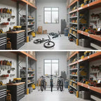 Portabici da Pavimento, Rastrelliera a Lato Singolo per 5 Biciclette, Rastrelliera a Griglia da Terra, Cavalletto Autoportante per Biciclette, Portabiciclette per Garage e Strade