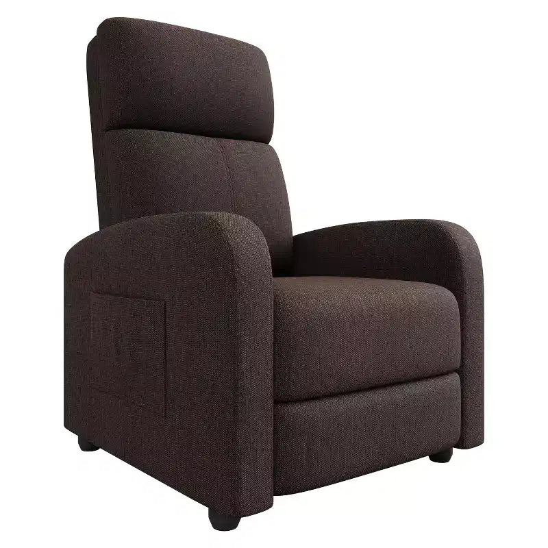 Lazy Recliner Ergonomic Adjustable Single Sofa, Side Pocket, Recliner Chair for Adults, Tall Back, Wide Arms & Padded Seat, for Living Room