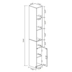 GDFStudio Mobile Contenitore Stretto Alto 72 Merritt con Ripiani Regolabili