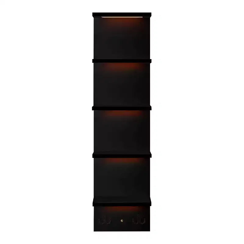 Sorbus Scaffale Galleggiante a Parete a 5 Livelli con Luci LED - Decorazione e Organizer per la Casa