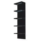 Sorbus 5 Tier Wall Mounted Floating Shelf Unit with LED Lights - Home Decor and Storage Organizer