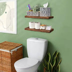 Sorbus Confezione da 2 Mensole Fluttuanti in Legno Massello da 40 cm - per Arredo Bagno, Libri, Camera da Letto e Soggiorno