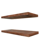 Sorbus Confezione da 2 Mensole Fluttuanti in Legno Massello da 40 cm - per Arredo Bagno, Libri, Camera da Letto e Soggiorno