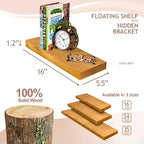 Sorbus Confezione da 2 Mensole Fluttuanti in Legno Massello da 40 cm - per Arredo Bagno, Libri, Camera da Letto e Soggiorno