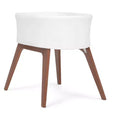 Delta Children Aero Portable Baby Bassinet with Wood Legs, White