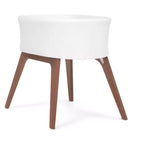 Delta Children Aero Portable Baby Bassinet with Wood Legs, White