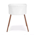 Culla Portatile per Neonati Delta Children Aero con Gambe in Legno, Bianca