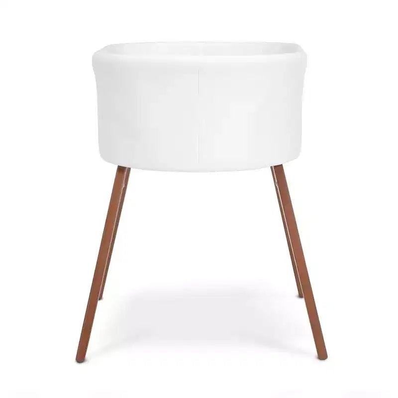 Culla Portatile per Neonati Delta Children Aero con Gambe in Legno, Bianca
