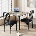 Compact dining table set with chamfered edges and upholstered chairs, perfect kitchen and dining furniture for small apartments and homes