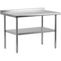 Stainless Steel Table, Heavy-Duty Metal Commercial Prep Table with Open Storage Racks for Restaurant Kitchens, Home, Hotels, Food Preparation