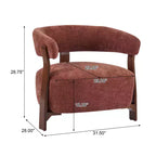 Christopher Knight Home Sedia moderna imbottita Arnaud in legno curvato