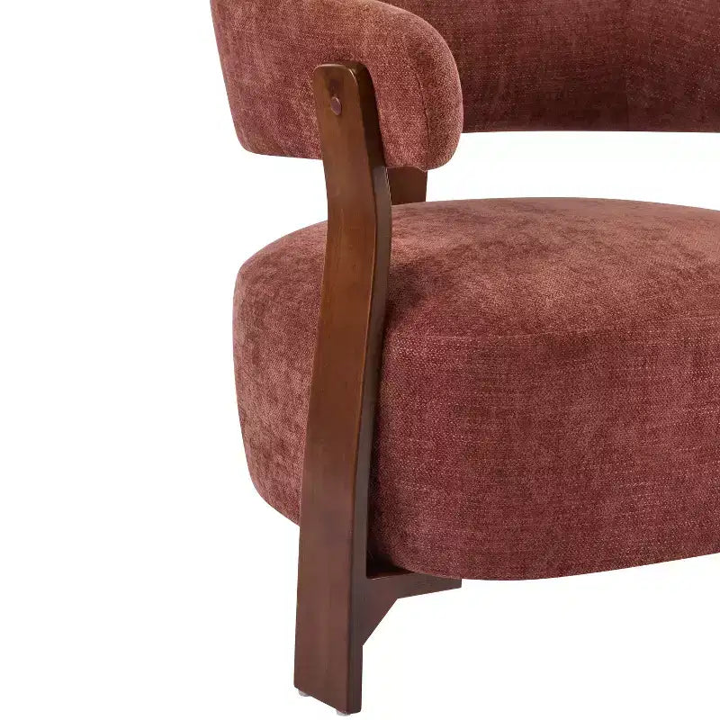 Christopher Knight Home Sedia moderna imbottita Arnaud in legno curvato