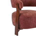 Christopher Knight Home Sedia moderna imbottita Arnaud in legno curvato