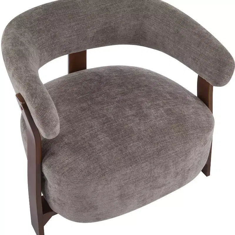 Christopher Knight Home Sedia moderna imbottita Arnaud in legno curvato