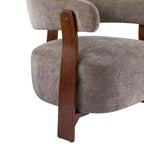 Christopher Knight Home Sedia moderna imbottita Arnaud in legno curvato