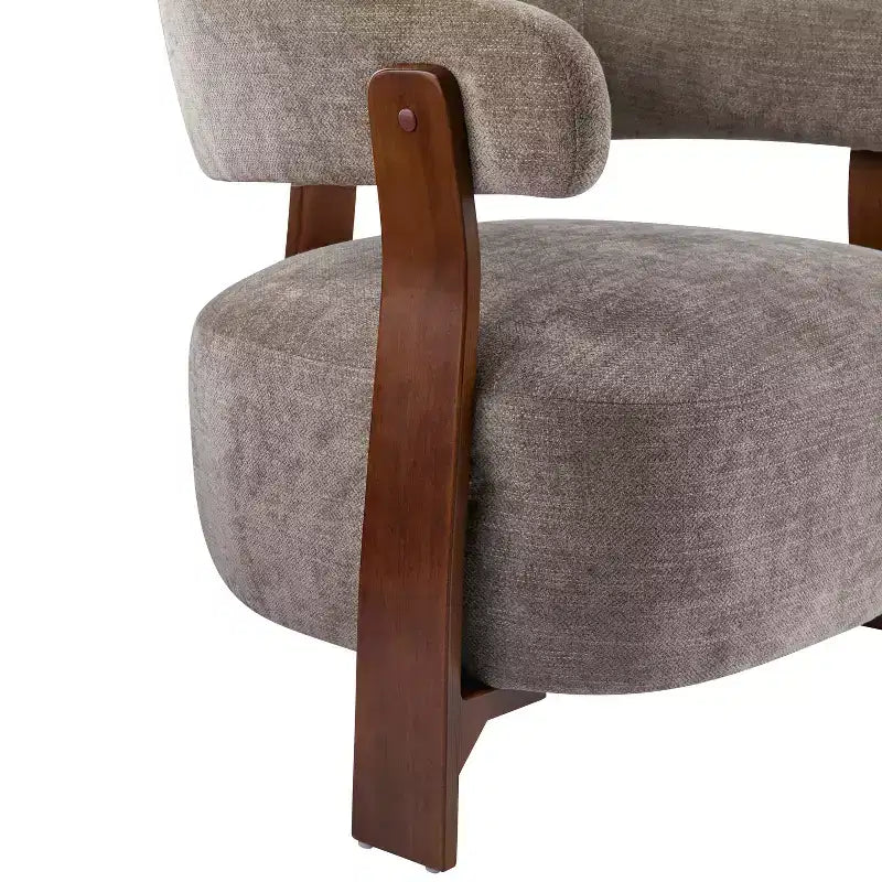 Christopher Knight Home Sedia moderna imbottita Arnaud in legno curvato