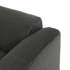 Divano da salotto di lusso a 4 posti in velluto Clihome con pouf mobile, divano imbottito