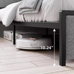 Letto King Size con Cassetti Contenitore e Stazione di Ricarica USB, Letto Imbottito con Piattaforma